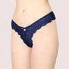 Blue Lace Design Women&#39;s Thongs ( Pack of 1 )