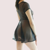 Twilight Glam Mesh Skater Dress – Plus Size