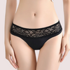 Crimson Elegance Lace Low-Waist Underwear